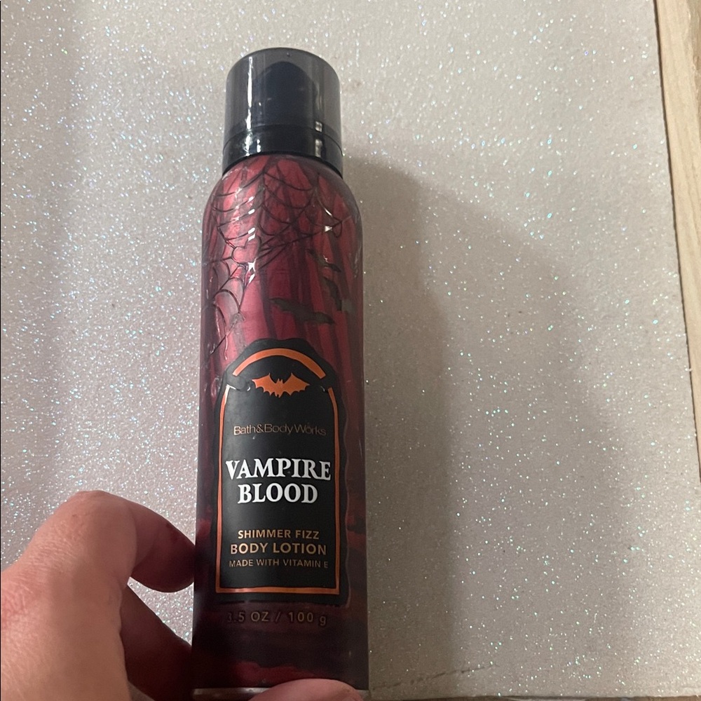 Bath & Body Works Vampire Blood Shimmer Fizz Lotion - Red and Black